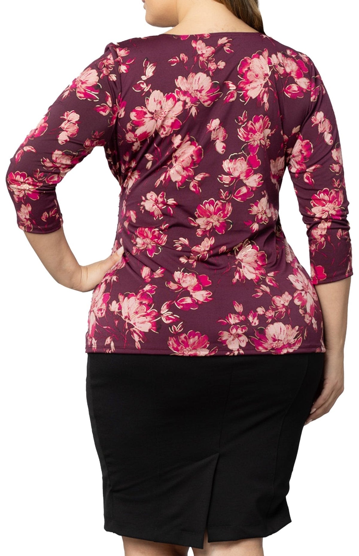 Femme Fatale Faux Wrap Top - Plus