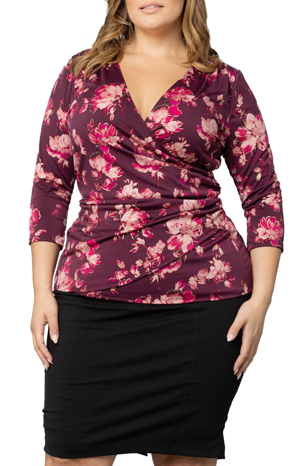 Femme Fatale Faux Wrap Top - Plus